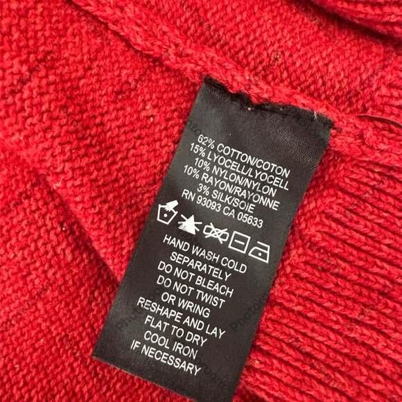 NIC+ZOE Small Red Long Sleeve Cardigan - Picture 4 of 5